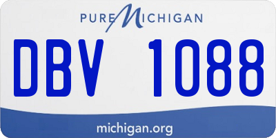 MI license plate DBV1088