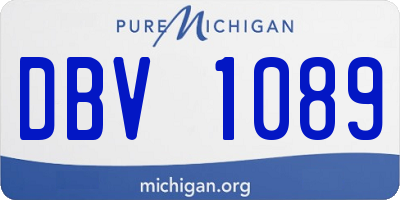 MI license plate DBV1089