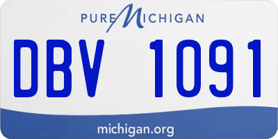 MI license plate DBV1091