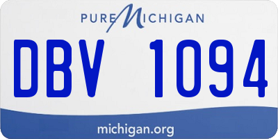 MI license plate DBV1094