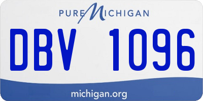 MI license plate DBV1096