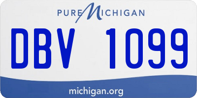 MI license plate DBV1099