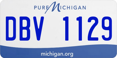 MI license plate DBV1129