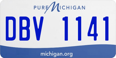 MI license plate DBV1141