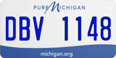 MI license plate DBV1148
