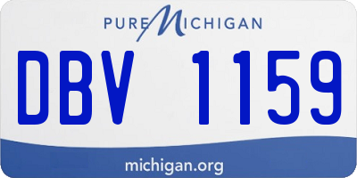 MI license plate DBV1159