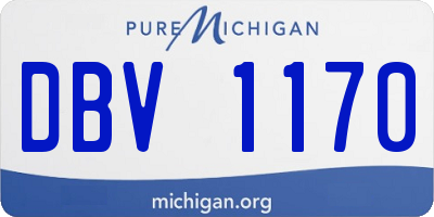 MI license plate DBV1170