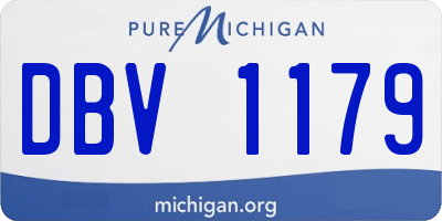 MI license plate DBV1179