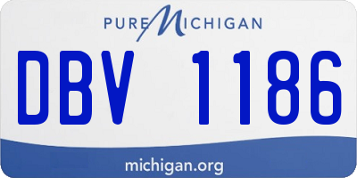 MI license plate DBV1186