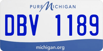 MI license plate DBV1189