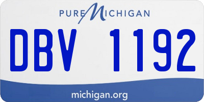 MI license plate DBV1192