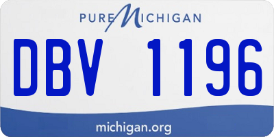MI license plate DBV1196