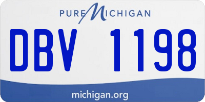 MI license plate DBV1198