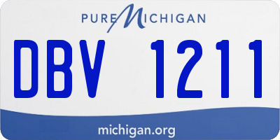 MI license plate DBV1211