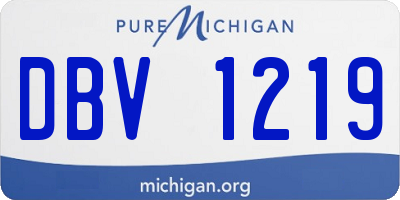 MI license plate DBV1219