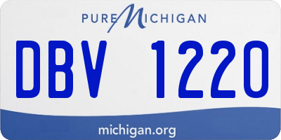 MI license plate DBV1220