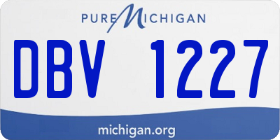 MI license plate DBV1227