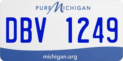 MI license plate DBV1249
