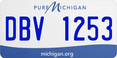 MI license plate DBV1253