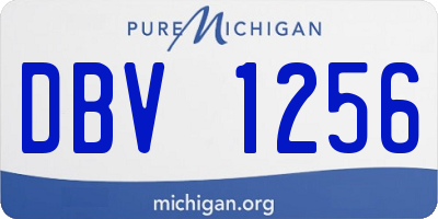 MI license plate DBV1256