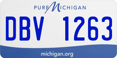 MI license plate DBV1263