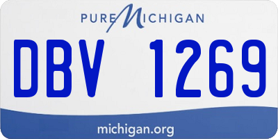MI license plate DBV1269