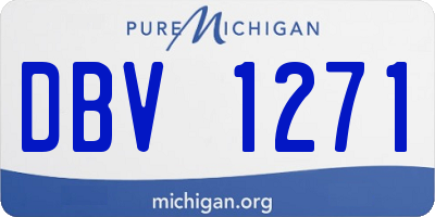 MI license plate DBV1271
