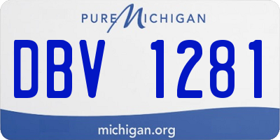 MI license plate DBV1281