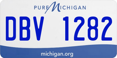 MI license plate DBV1282