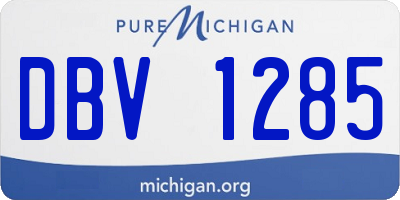 MI license plate DBV1285