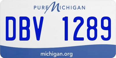 MI license plate DBV1289