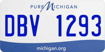 MI license plate DBV1293