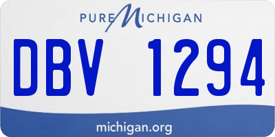 MI license plate DBV1294