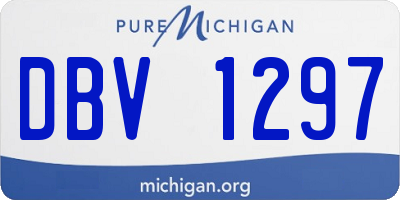 MI license plate DBV1297