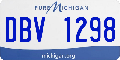MI license plate DBV1298