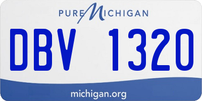 MI license plate DBV1320