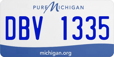 MI license plate DBV1335