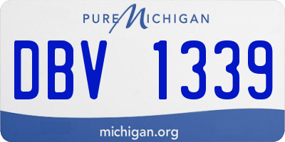 MI license plate DBV1339