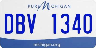 MI license plate DBV1340
