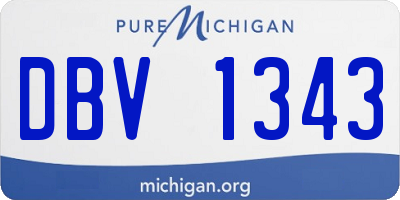 MI license plate DBV1343