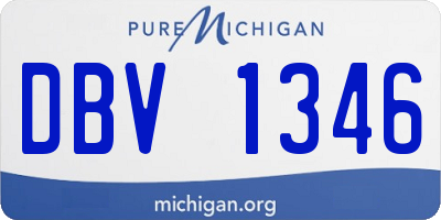 MI license plate DBV1346