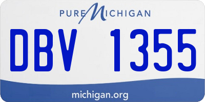 MI license plate DBV1355