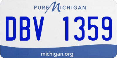 MI license plate DBV1359
