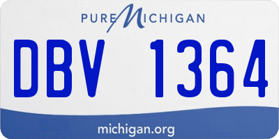 MI license plate DBV1364