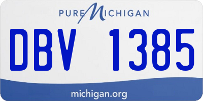 MI license plate DBV1385