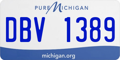 MI license plate DBV1389
