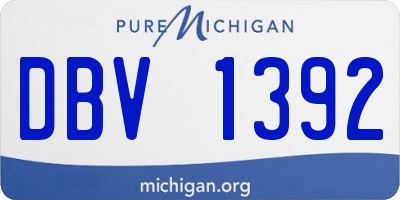 MI license plate DBV1392