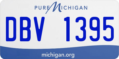 MI license plate DBV1395