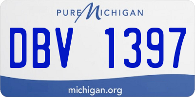 MI license plate DBV1397