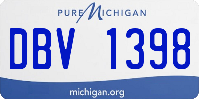 MI license plate DBV1398